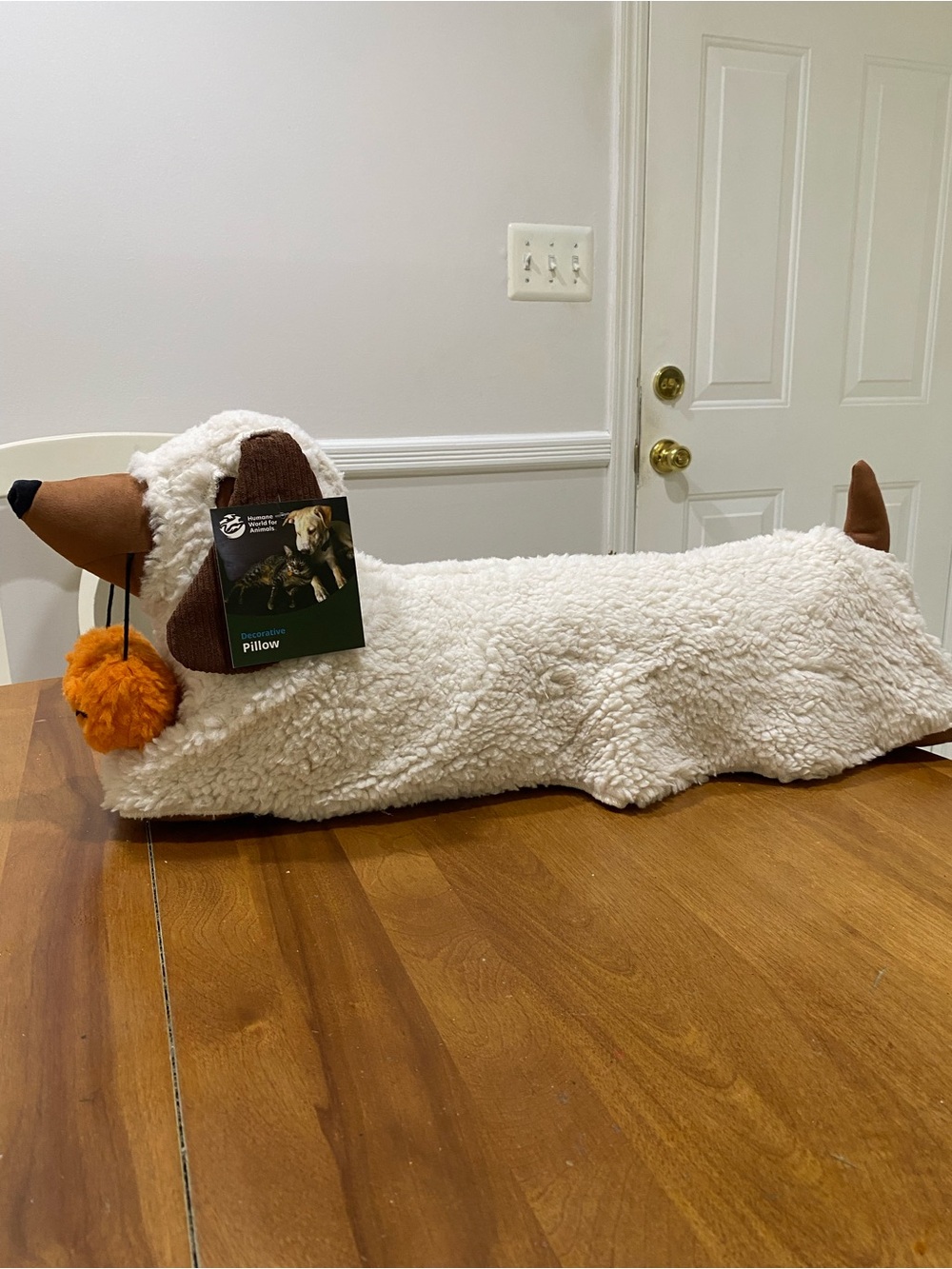 NWT.  Humane World for Animals, Halloween, dachshund pillow.